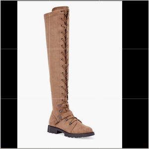 Phyllida over the knee lace up boot